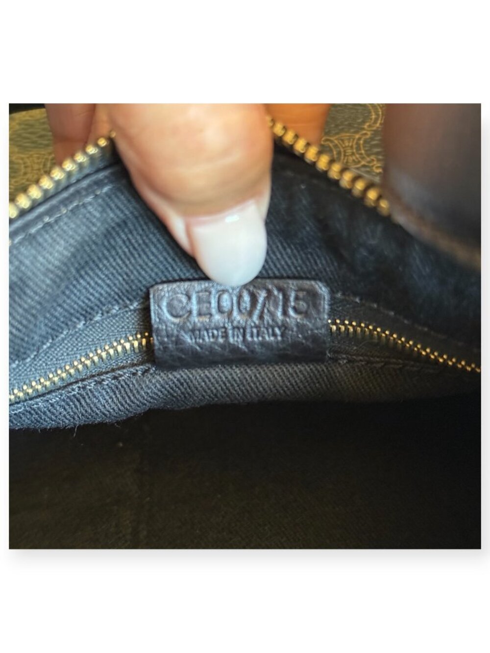 Vintage CELINE Dark Macadam Mini Baguette/Shoulder Bag - Picture 7 of 8